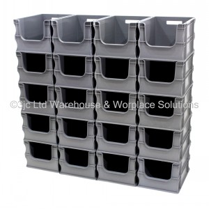 Heavy Duty Stacking Euro Box 40cm 20 Litre Open Front